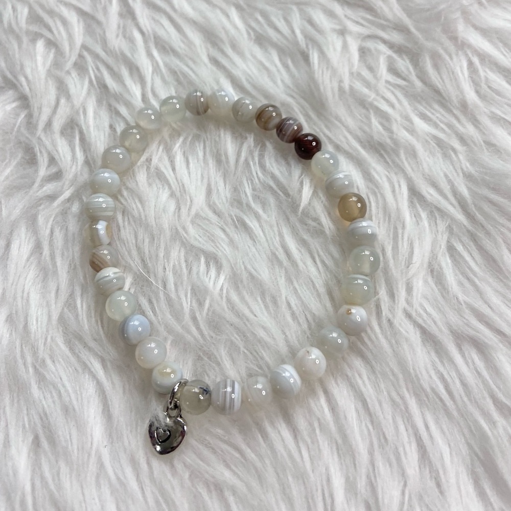 Bamboo Leaf Agate Bracelet-Love